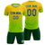 Custom Gold01 Neon Green Printing Sportswear Soccer Sets Jersey