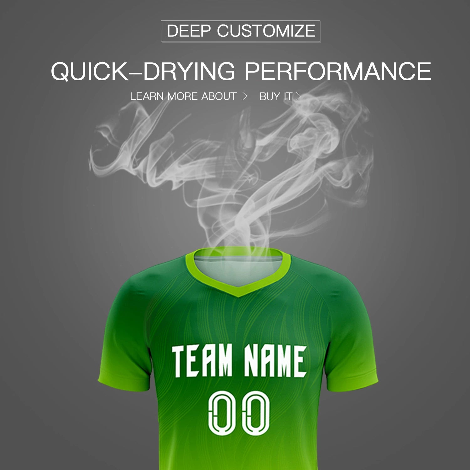 Custom Kelly Green Neon Green Printing Sportswear Soccer Sets Jersey