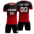 Custom Black Red Printing Sportswear Soccer Sets Jersey