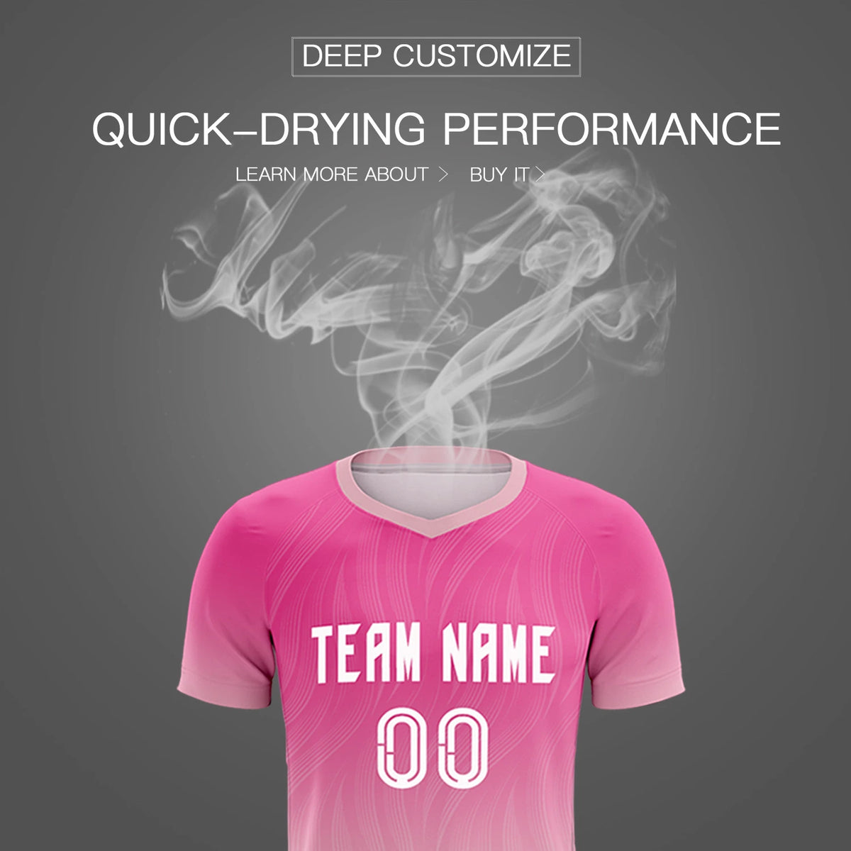 Custom Pink Light Pink Printing Sportswear Soccer Sets Jersey