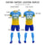 Custom Powder Blue Gold01 Printing Sportswear Soccer Sets Jersey