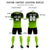 Custom Black Neon Green Printing Sportswear Soccer Sets Jersey