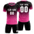 Custom Black Pink Printing Sportswear Soccer Sets Jersey