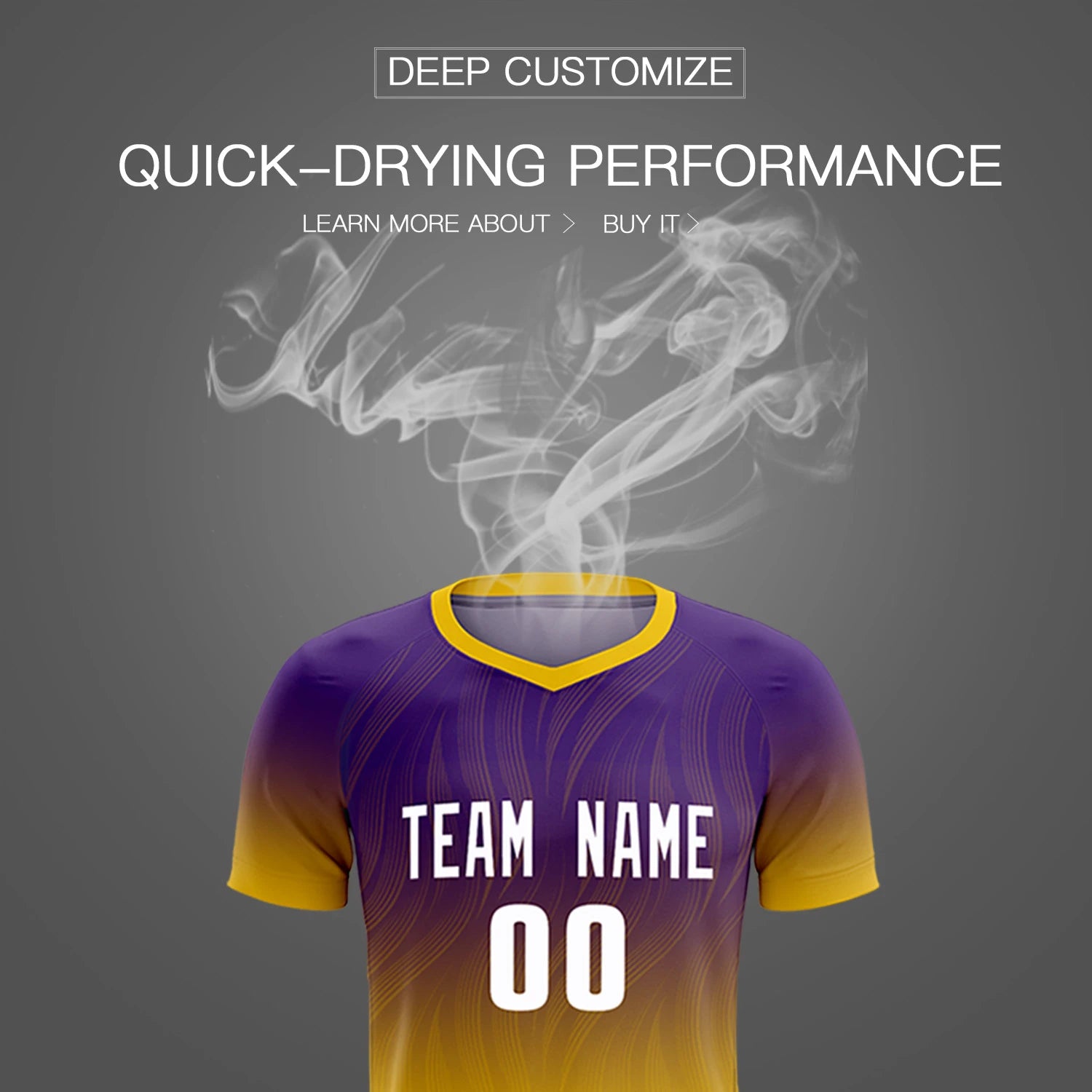 Custom Purple Gold01 Printing Sportswear Soccer Sets Jersey