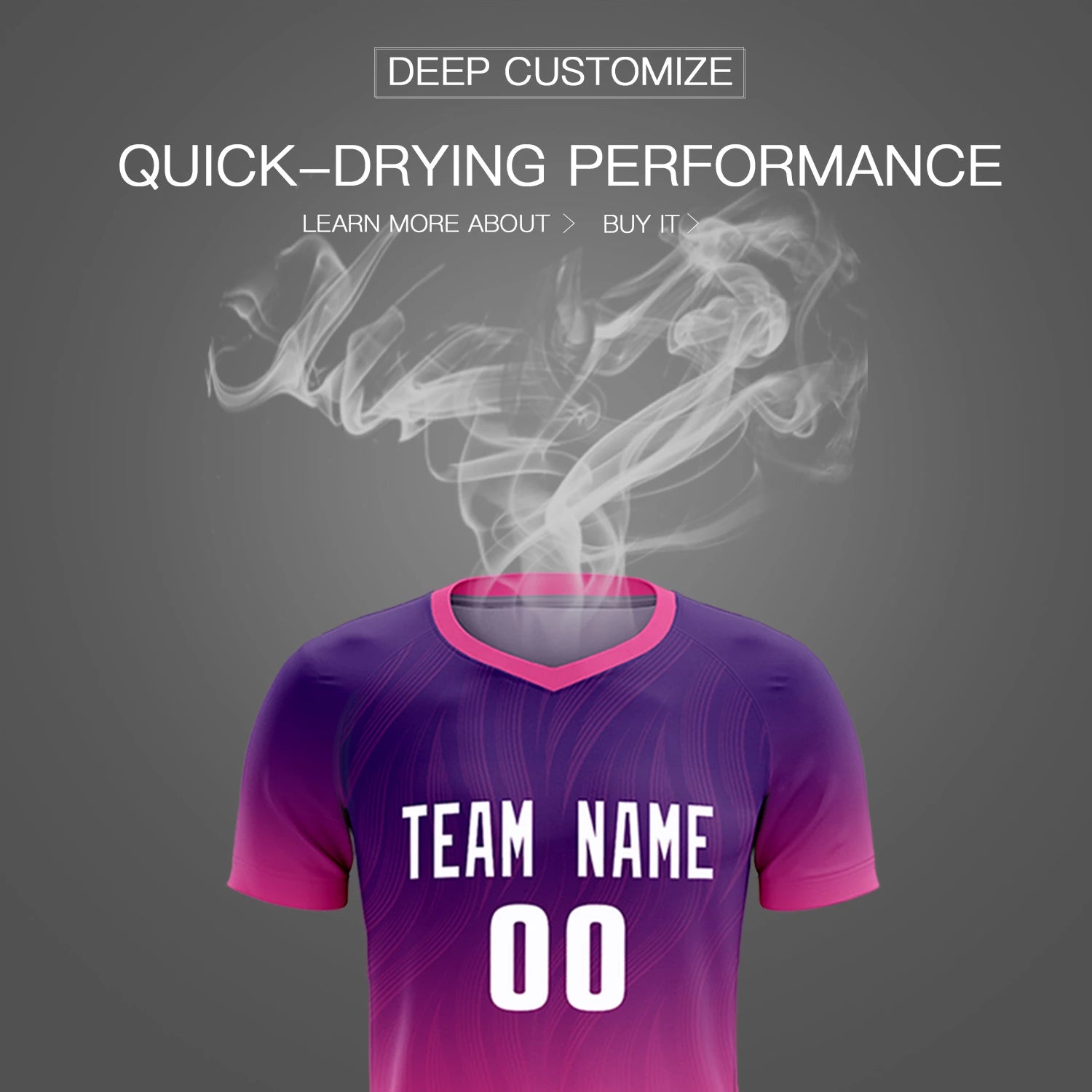 Custom Purple Pink Printing Sportswear Soccer Sets Jersey