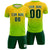 Custom Gold01 Neon Green Printing Sportswear Soccer Sets Jersey