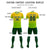 Custom Gold01 Neon Green Printing Sportswear Soccer Sets Jersey