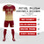 Custom Crimson Khaki Printing Sportswear Soccer Sets Jersey