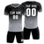 Custom Black Gray Printing Sportswear Soccer Sets Jersey