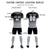 Custom Black Gray Printing Sportswear Soccer Sets Jersey