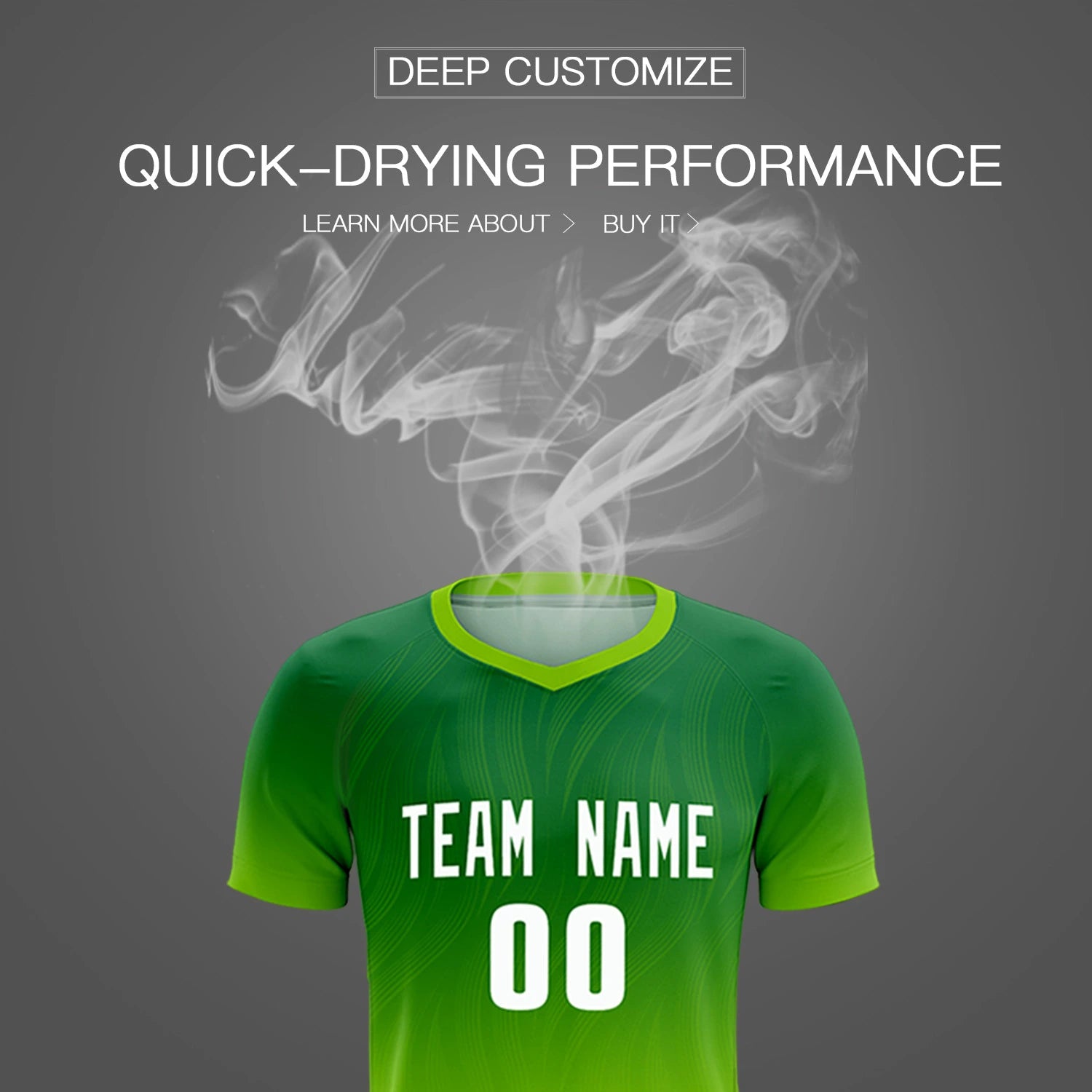 Custom Kelly Green Neon Green Printing Sportswear Soccer Sets Jersey