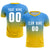 Custom Powder Blue Gold01 Printing Sportswear Soccer Sets Jersey