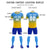 Custom Powder Blue Gold01 Printing Sportswear Soccer Sets Jersey