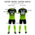 Custom Black Neon Green Printing Sportswear Soccer Sets Jersey