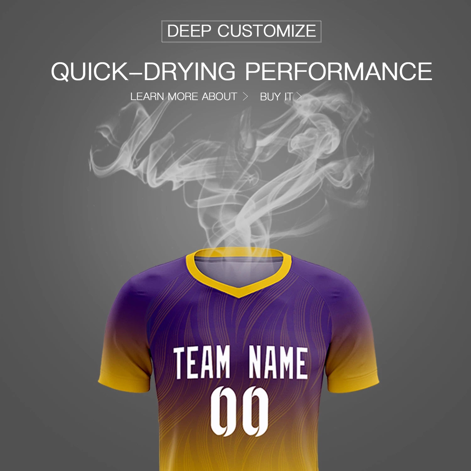 Custom Purple Gold01 Printing Sportswear Soccer Sets Jersey