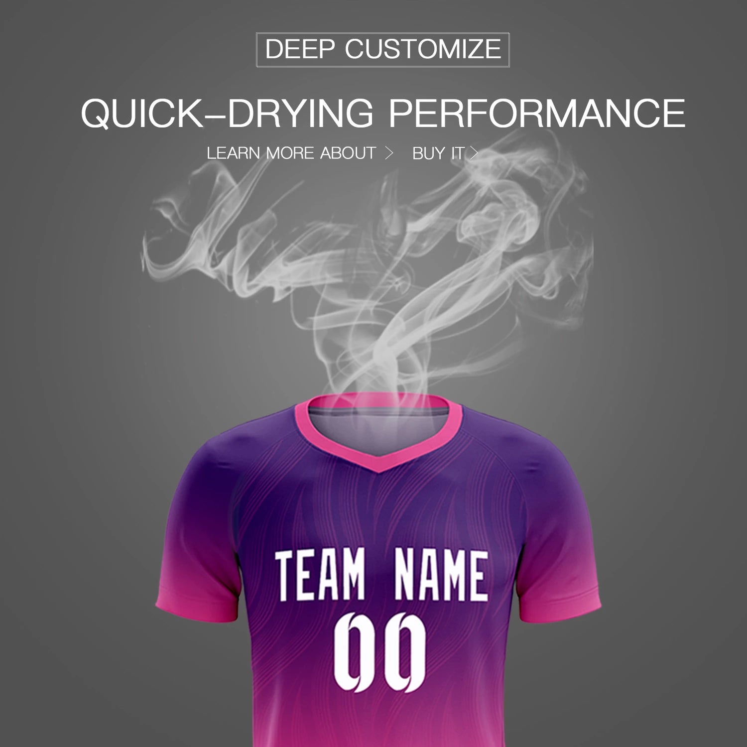 Custom Purple Pink Printing Sportswear Soccer Sets Jersey