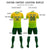 Custom Gold01 Neon Green Printing Sportswear Soccer Sets Jersey