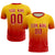 Custom Gold01 Red Printing Sportswear Soccer Sets Jersey