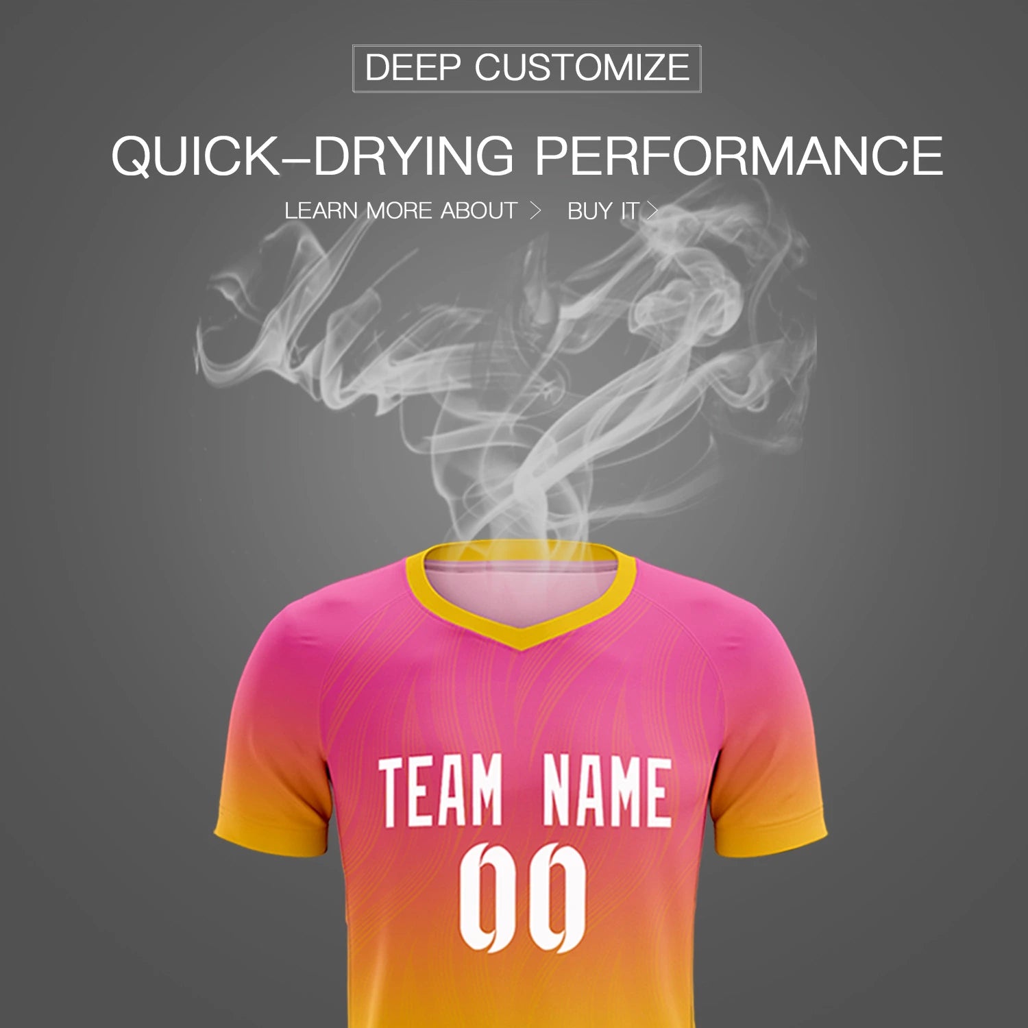 Custom Pink Gold01 Printing Sportswear Soccer Sets Jersey