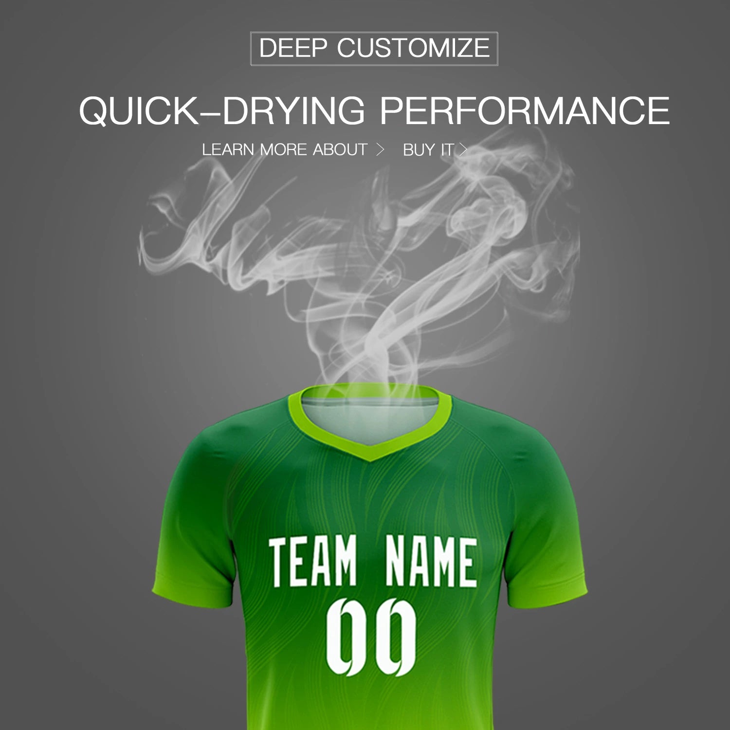 Custom Kelly Green Neon Green Printing Sportswear Soccer Sets Jersey
