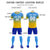 Custom Powder Blue Gold01 Printing Sportswear Soccer Sets Jersey