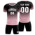 Custom Black Light Pink Printing Sportswear Soccer Sets Jersey