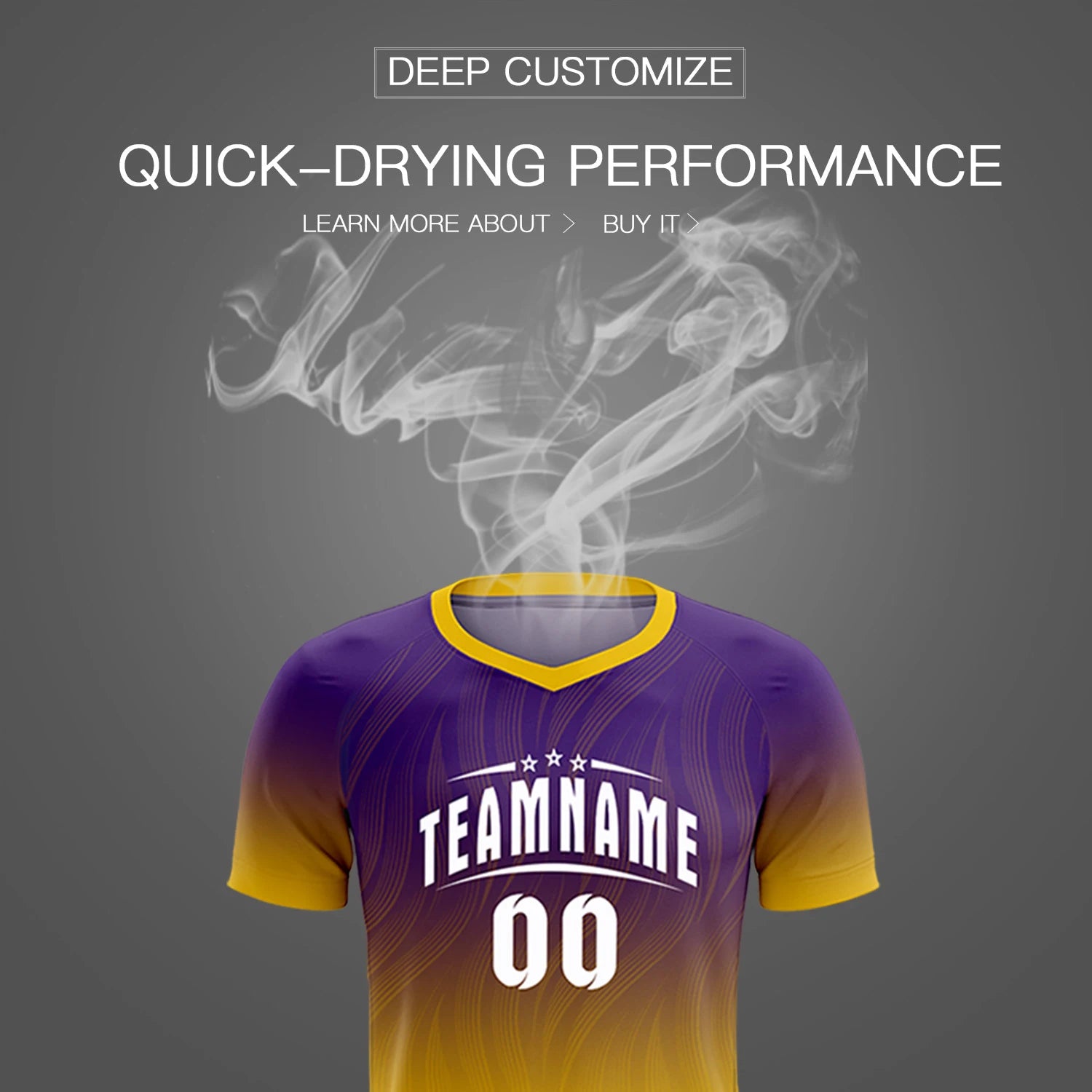 Custom Purple Gold01 Printing Sportswear Soccer Sets Jersey