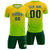 Custom Gold01 Neon Green Printing Sportswear Soccer Sets Jersey