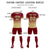 Custom Crimson Khaki Printing Sportswear Soccer Sets Jersey