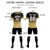 Custom Black Khaki Printing Sportswear Soccer Sets Jersey