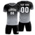 Custom Black Gray Printing Sportswear Soccer Sets Jersey