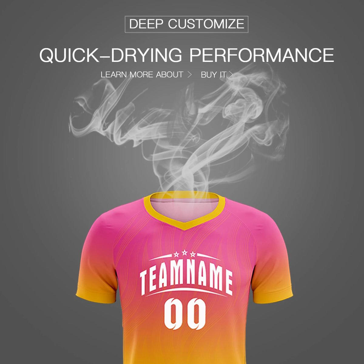 Custom Pink Gold01 Printing Sportswear Soccer Sets Jersey