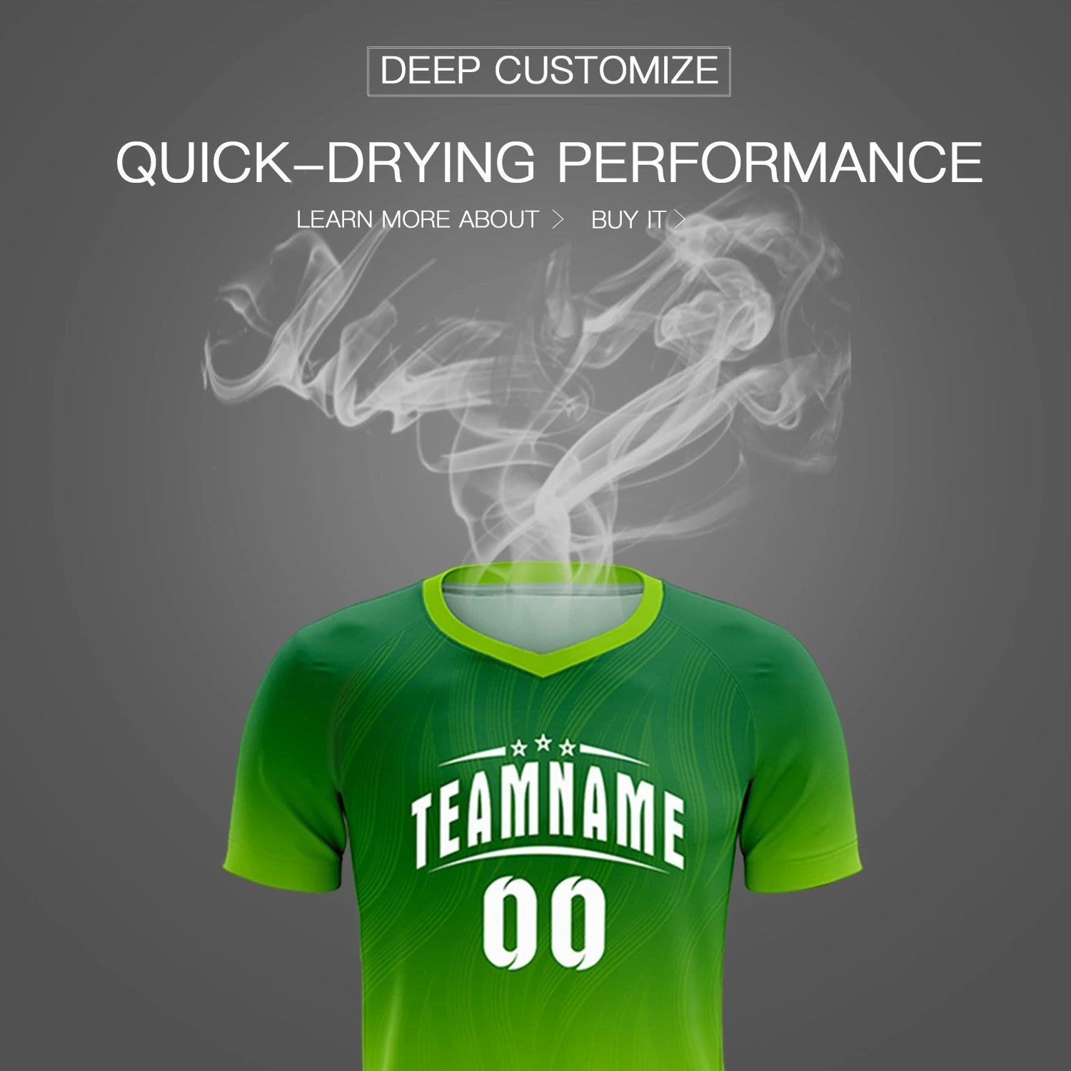 Custom Kelly Green Neon Green Printing Sportswear Soccer Sets Jersey