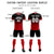 Custom Black Red Printing Sportswear Soccer Sets Jersey