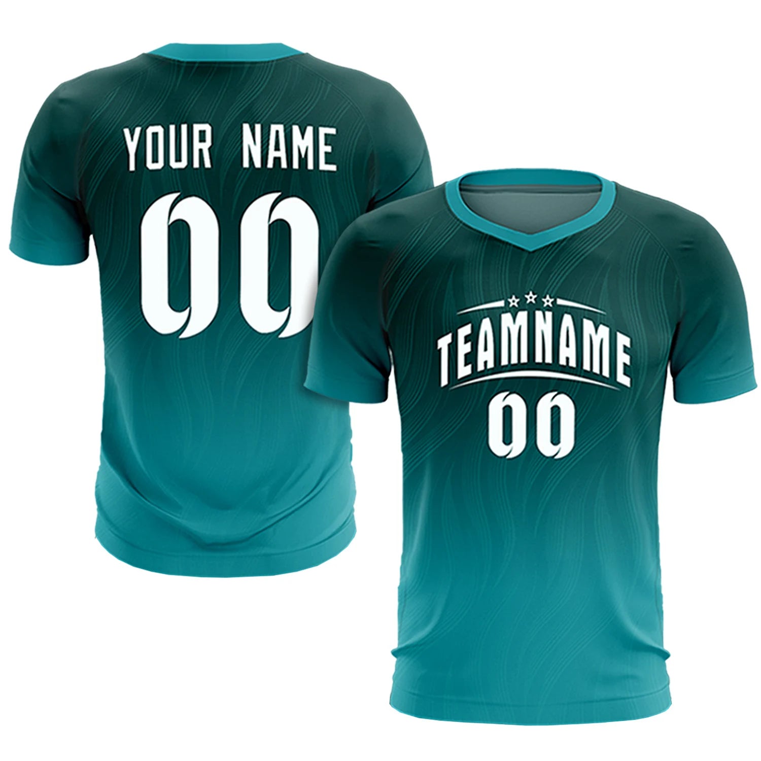 Custom Midnight Green Aqua Printing Sportswear Soccer Sets Jersey