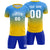 Custom Powder Blue Gold01 Printing Sportswear Soccer Sets Jersey