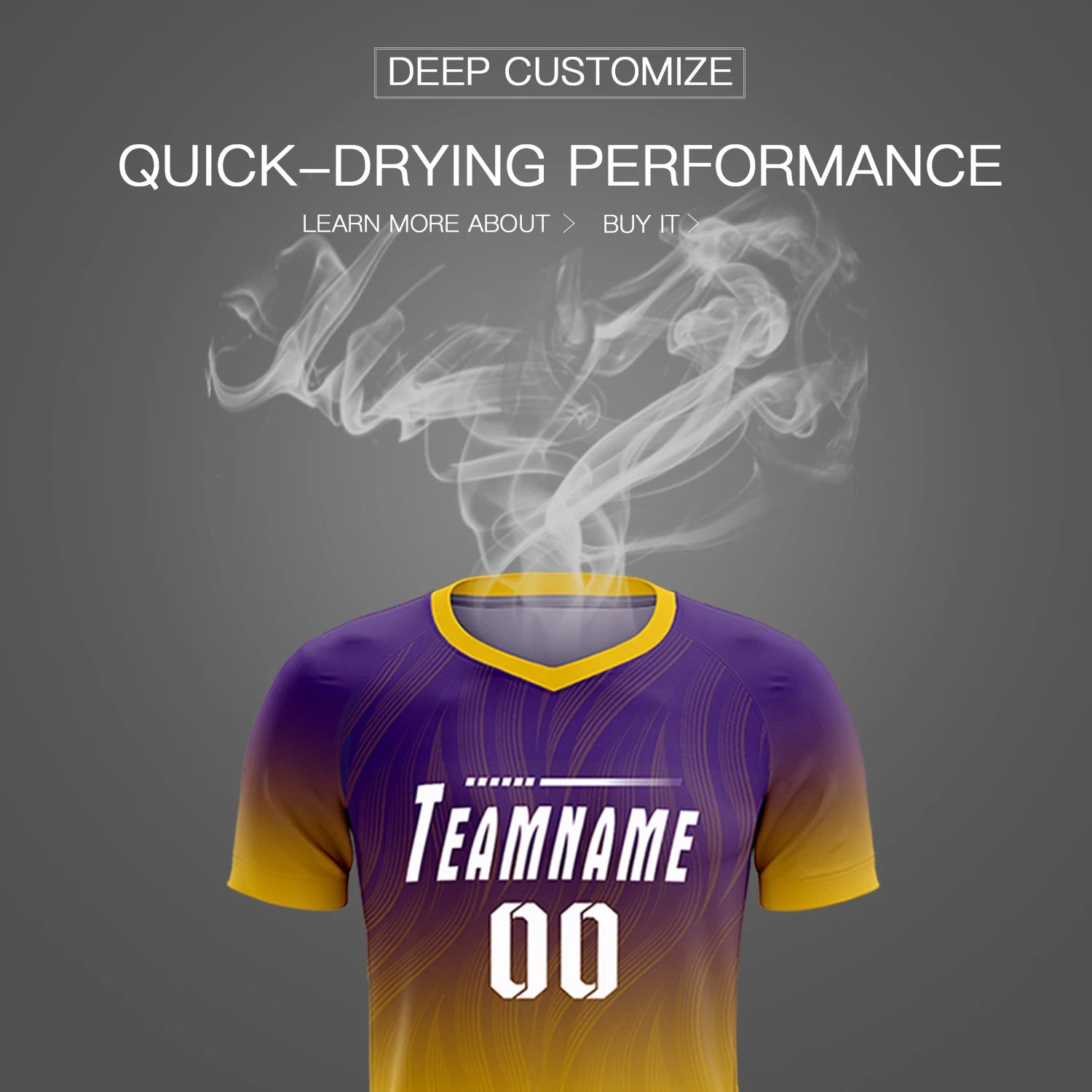 Custom Purple Gold01 Printing Sportswear Soccer Sets Jersey