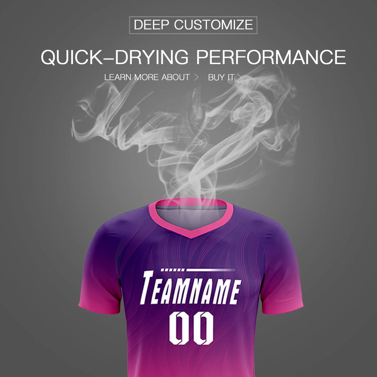 Custom Purple Pink Printing Sportswear Soccer Sets Jersey