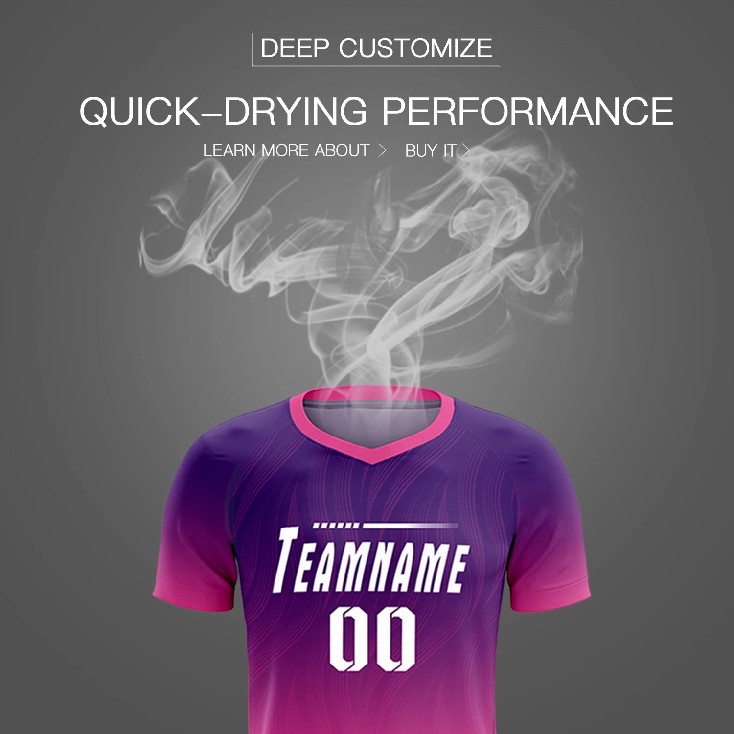 Custom Purple Pink Printing Sportswear Soccer Sets Jersey