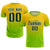 Custom Gold01 Neon Green Printing Sportswear Soccer Sets Jersey