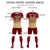 Custom Crimson Khaki Printing Sportswear Soccer Sets Jersey