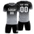 Custom Black Gray Printing Sportswear Soccer Sets Jersey