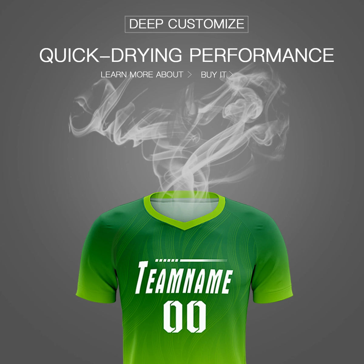 Custom Kelly Green Neon Green Printing Sportswear Soccer Sets Jersey