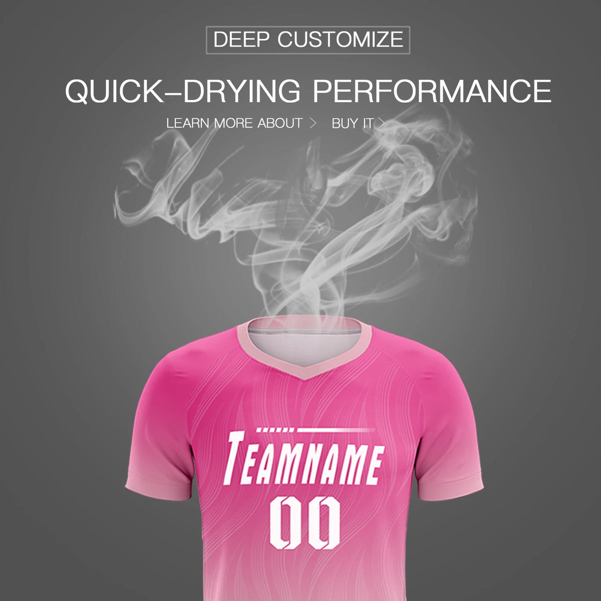 Custom Pink Light Pink Printing Sportswear Soccer Sets Jersey