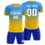 Custom Powder Blue Gold01 Printing Sportswear Soccer Sets Jersey