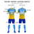 Custom Powder Blue Gold01 Printing Sportswear Soccer Sets Jersey