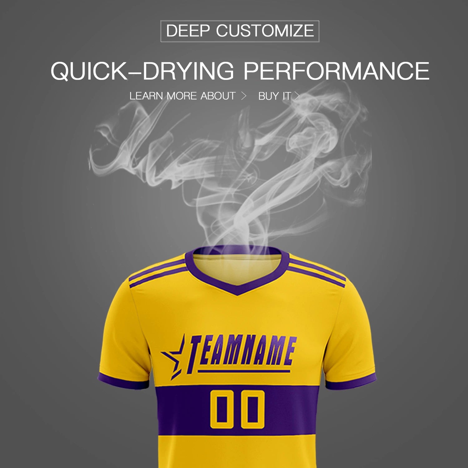 Custom Gold 01-Purple Breathable Soccer Sets Jersey