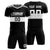 Custom Black White Breathable Soccer Sets Jersey