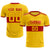 Custom Gold01 Red Breathable Soccer Sets Jersey