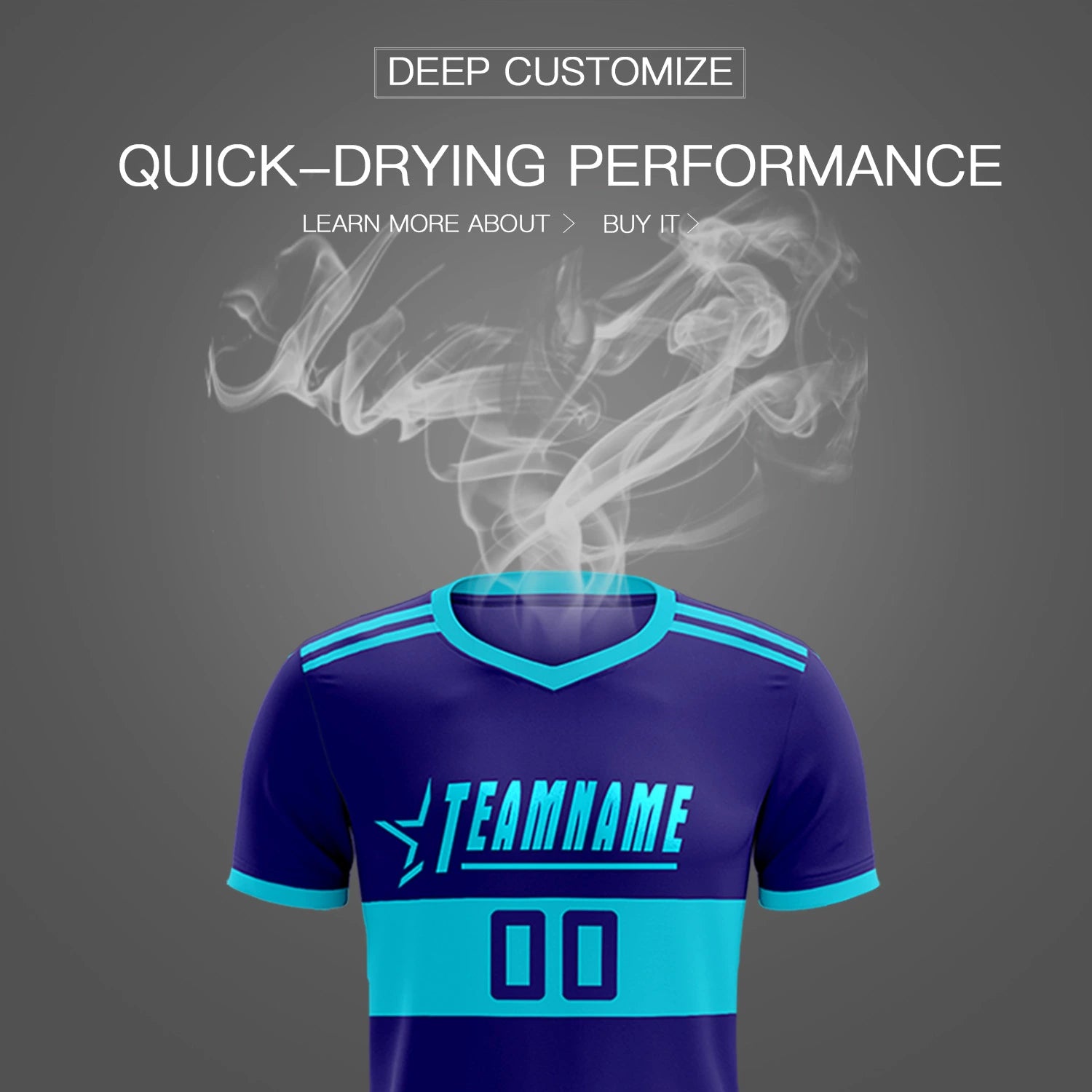 Custom Purple Black Breathable Soccer Sets Jersey